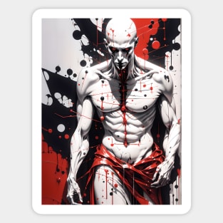 Crimson Canvas: Macabre Masterpiece Sticker